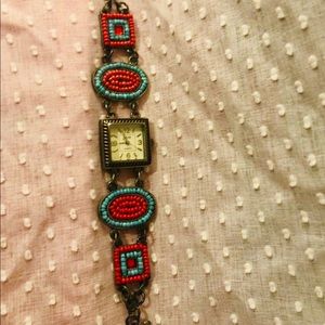 🤑 REDUCED! Vintage Kristine Beaded Watch- working